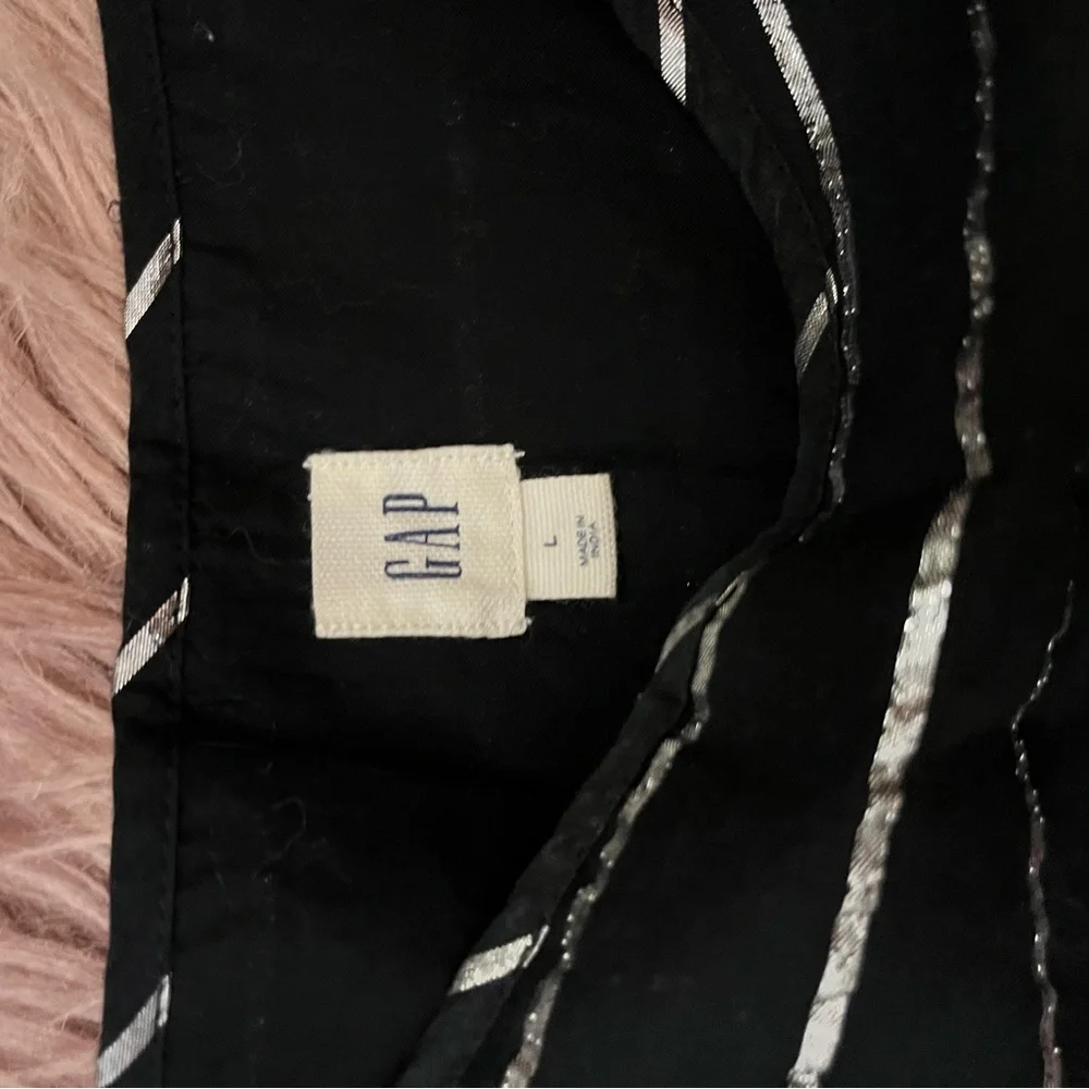 Striped Black & Silver Holiday Dress - Picture 4 of 5